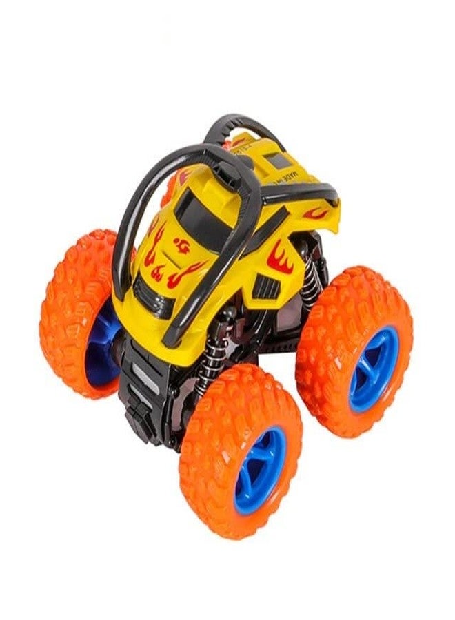 IndusBay® Inertia Friction 4X4 Wheel Monster Truck Offroad Zap Cars Push and Go Toy Trucks Friction Powered Cars 4WD 4 Wheel Drive Vehicles for Toddlers Children Boys Girls Kids Gift, Yellow - Image 1